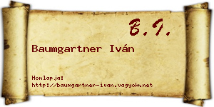 Baumgartner Iván névjegykártya