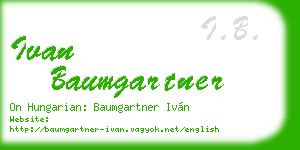 ivan baumgartner business card