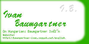 ivan baumgartner business card